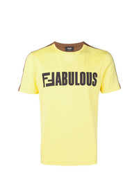 T-shirt girocollo multicolore di Fendi