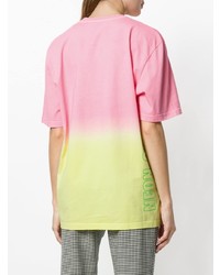 T-shirt girocollo multicolore di MSGM
