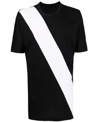 T-shirt girocollo nera e bianca di 11 By Boris Bidjan Saberi