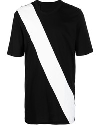 T-shirt girocollo nera e bianca di 11 By Boris Bidjan Saberi