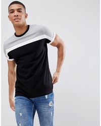 T-shirt girocollo nera e bianca di ASOS DESIGN
