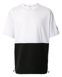 T-shirt girocollo nera e bianca di Blackbarrett