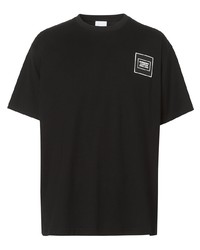 T-shirt girocollo nera e bianca di Burberry