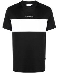 T-shirt girocollo nera e bianca di Calvin Klein
