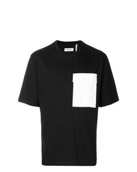 T-shirt girocollo nera e bianca di Helmut Lang