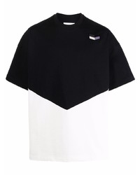 T-shirt girocollo nera e bianca di Jil Sander
