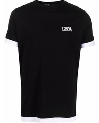 T-shirt girocollo nera e bianca di Karl Lagerfeld