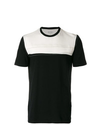 T-shirt girocollo nera e bianca di Maison Margiela