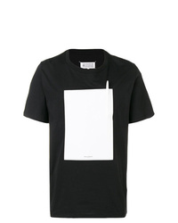 T-shirt girocollo nera e bianca di Maison Margiela