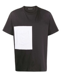 T-shirt girocollo nera e bianca di Neil Barrett