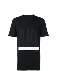 T-shirt girocollo nera e bianca di Neil Barrett