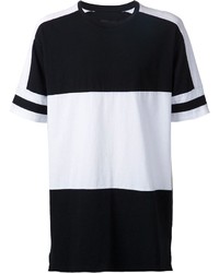 T-shirt girocollo nera e bianca di Zanerobe