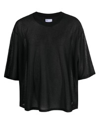 T-shirt girocollo nera di 4SDESIGNS