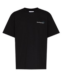 T-shirt girocollo nera di 7 days active