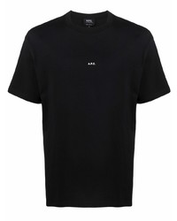 T-shirt girocollo nera di A.P.C.
