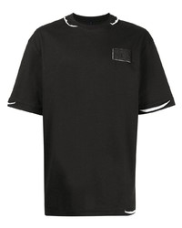 T-shirt girocollo nera di Ader Error