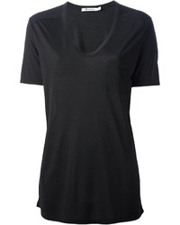 T-shirt girocollo nera di Alexander Wang