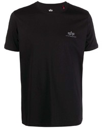 T-shirt girocollo nera di Alpha Industries