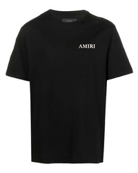 T-shirt girocollo nera di Amiri