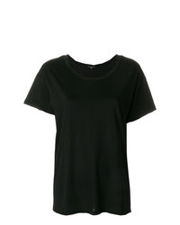 T-shirt girocollo nera di Ann Demeulemeester