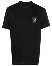 T-shirt girocollo nera di Armani Exchange