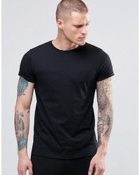 T-shirt girocollo nera di Asos