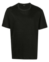 T-shirt girocollo nera di Brioni