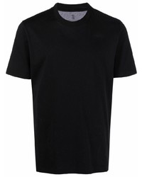 T-shirt girocollo nera di Brunello Cucinelli
