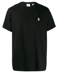 T-shirt girocollo nera di Burberry