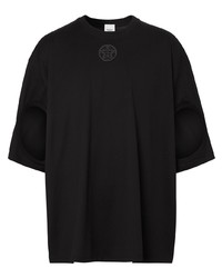 T-shirt girocollo nera di Burberry