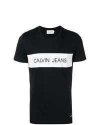 T-shirt girocollo nera di Calvin Klein Jeans Est. 1978