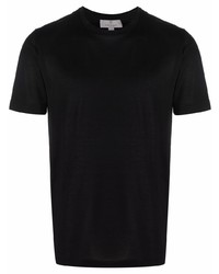 T-shirt girocollo nera di Canali
