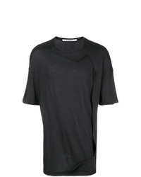 T-shirt girocollo nera di Chalayan