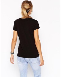 T-shirt girocollo nera di Asos