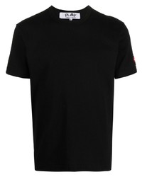 T-shirt girocollo nera di Comme Des Garcons Play