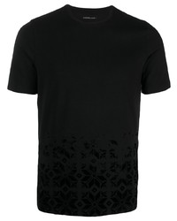 T-shirt girocollo nera di Corneliani