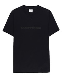 T-shirt girocollo nera di Courrèges
