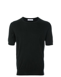 T-shirt girocollo nera di Cruciani