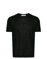 T-shirt girocollo nera di Cruciani