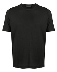 T-shirt girocollo nera di Dell'oglio