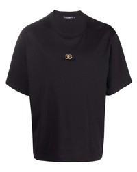 T-shirt girocollo nera di Dolce & Gabbana
