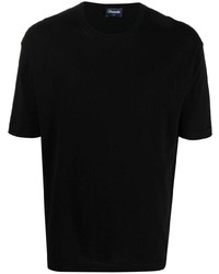 T-shirt girocollo nera di Drumohr