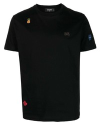 T-shirt girocollo nera di DSQUARED2