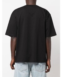 T-shirt girocollo nera di Philippe Model Paris