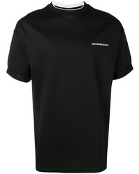 T-shirt girocollo nera di Emporio Armani