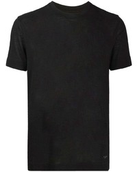 T-shirt girocollo nera di Emporio Armani