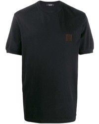 T-shirt girocollo nera di Ermenegildo Zegna