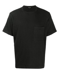 T-shirt girocollo nera di Evan Kinori
