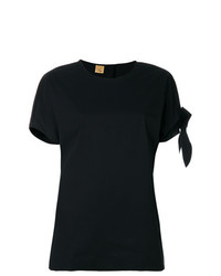 T-shirt girocollo nera di Fay