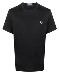 T-shirt girocollo nera di Fred Perry